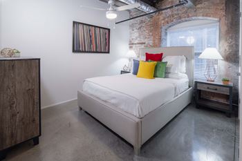 Ceiling fan in bedroom at 99 Front, Memphis, TN, 38103
